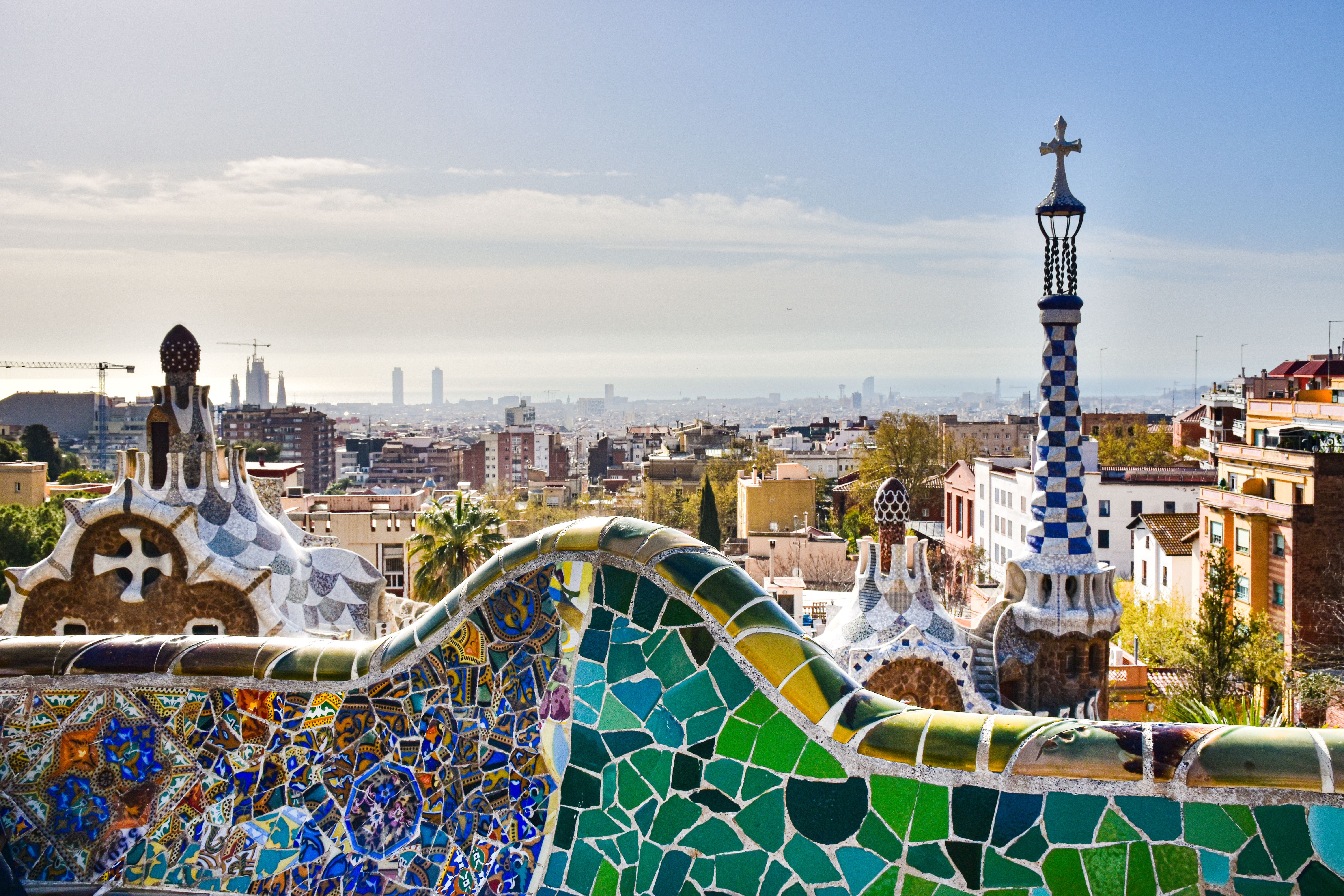 Barcelona waterfront and Mediterranean coast, Spain